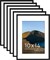 10x14 Picture Frame Set of 6, Display Pictures 8.5 x 11 with Mat or 10 x 14 Without Mat for Wall Mounting Display, Photo Frames Collage for Wall Decor, Black.